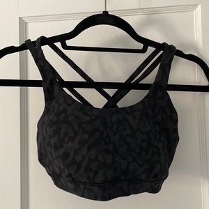 Lululemon Black Camouflage Sports Bra